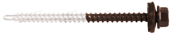 Купить долговечный Саморез 4,8х70 ПРЕМИУМ RAL8017 (коричневый шоколад) от Компании Металл Профиль.