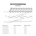 Металлочерепица МЕТАЛЛ ПРОФИЛЬ Монтерроса-X (PURMAN-20-3011-0.5)
