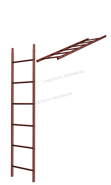 Лестница кровельная стеновая дл. 1860 мм без кронштейнов (3011) ― приобрести в Компании Металл Профиль по умеренной цене.